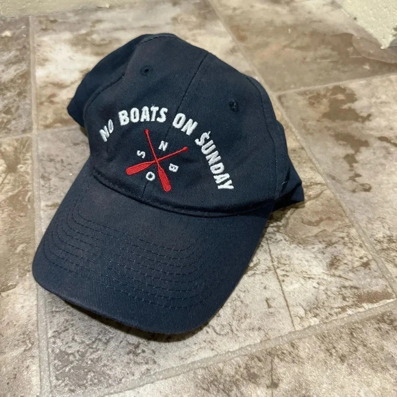 Men’s Unisex  No Boats on Sunday Beer Liquor Brand Nautical Dad Style Worn Hat - Picture 6 of 15